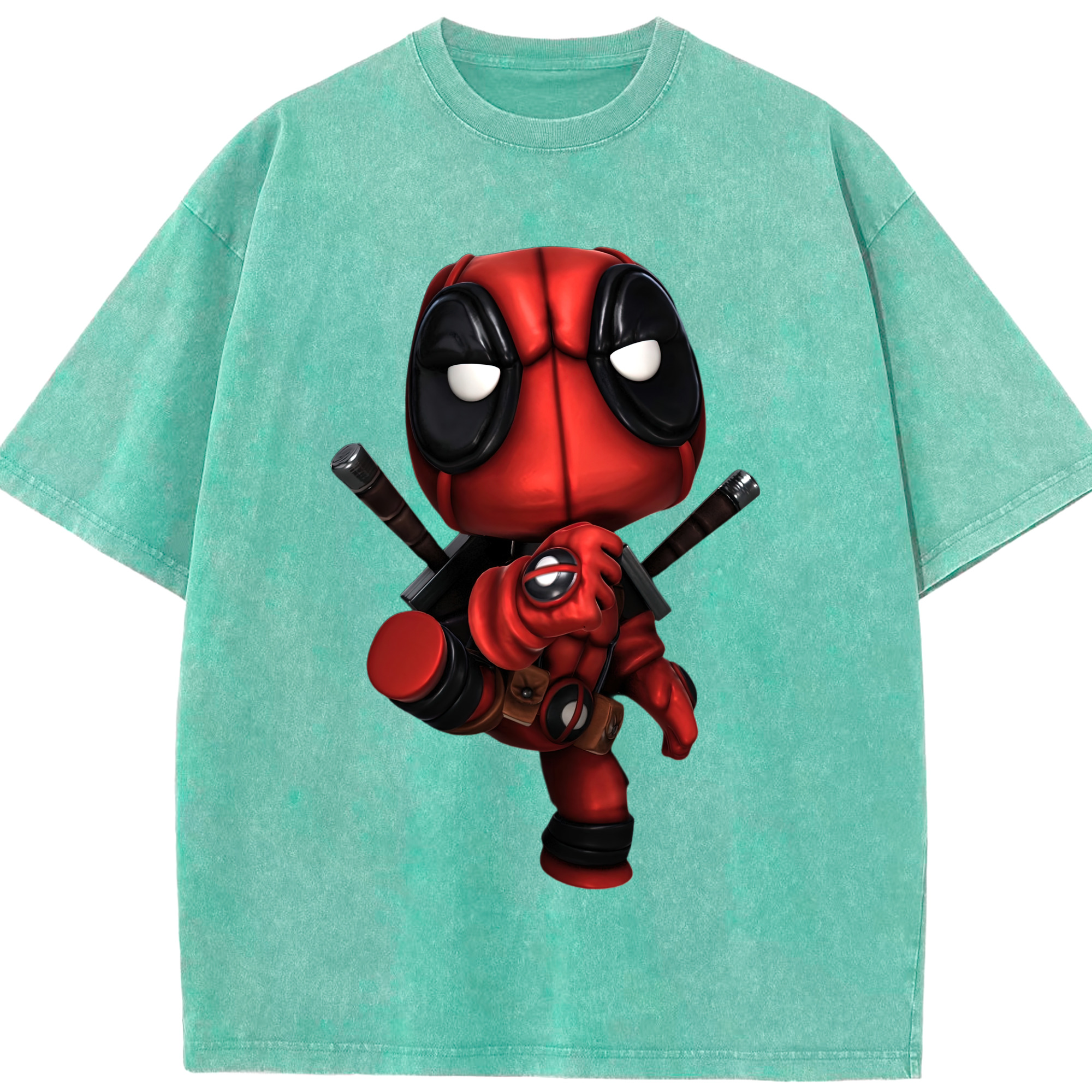 （画像用） Deadpool デッドプール 綿100% ヴィンテージ風 半袖Tシャツ（フロントプリント）